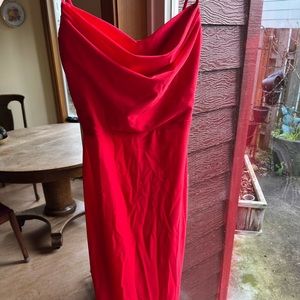 Cefian red maxi dress size small